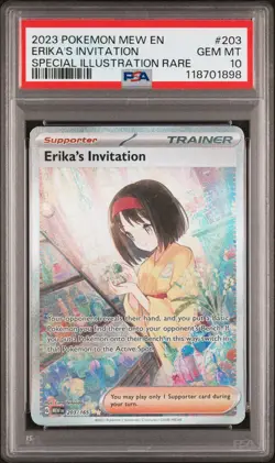 Erika'S Invitation Special Illustration Rare Pokemon Mew En-151 203 NM PSA 10 - Image 1