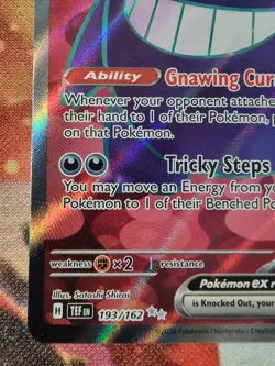 Gengar ex 193/162 SV Temporal Forces Set Full Art Ultra Rare Pokemon TCG - Image 4