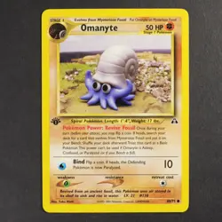 Omanyte 60/75 Neo Discovery 1st Edition Pokemon TCG P-LP Great Condition - Image 1