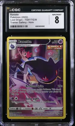 2022 Pokemon Lost Origin Banette TG07/TG30 Trainer Gallery CGC 8 - Image 2
