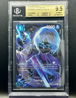2025 ONE PIECE OP12 LEGACY OF THE MASTER OP06-050 TASHIGI SP ALT ART BGS 9.5 - Image 1