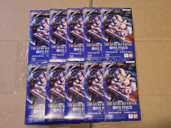 Lot of 10 - One Piece TCG The Azure Sea’s Seven Op-14 Sleeved Booster Pack - Image 1