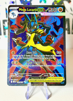 2025 NM Pokemon Mega Lucario ex UR 160/132 Me01: Mega Evolution Ultra Rare Holo - Image 1