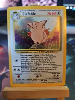 Pokemon TCG Clefable Jungle Holo Rare Card 1/64 No Symbol Error LP Misprint - Image 1