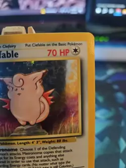 Pokemon TCG Clefable Jungle Holo Rare Card 1/64 No Symbol Error LP Misprint - Image 3