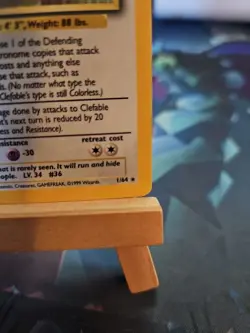 Pokemon TCG Clefable Jungle Holo Rare Card 1/64 No Symbol Error LP Misprint - Image 4