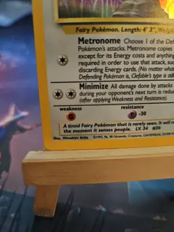 Pokemon TCG Clefable Jungle Holo Rare Card 1/64 No Symbol Error LP Misprint - Image 5