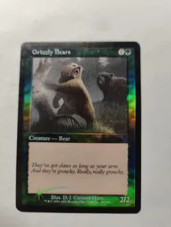 Magic the Gathering Grizzly Bears 7th Edition Foil Card - Image 1