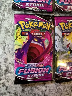Pokemon TCG Sword & Shield Fusion Strike Booster Pack Art Set (4 Packs) - Image 3