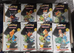 Lot (8) Pokemon TCG 25th Anniversary Train On First Partner Pack Full Set Sealed - Image 1