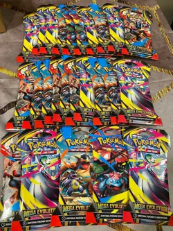 Pokemon TCG Mega Evolutions LOT OF 25 🔥 🔥 🔥Booster Packs New Factory Sealed - Image 1