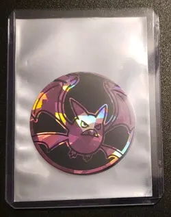 POKEMON JUMBO CROBAT PURPLE CRACKED ICE COIN SHINING FATES - Image 1