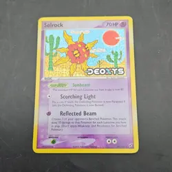 Solrock 47/107 EX Deoxys Reverse Holo Stamped Pokemon Vintage 2005 - Image 1