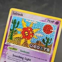 Solrock 47/107 EX Deoxys Reverse Holo Stamped Pokemon Vintage 2005 - Image 2