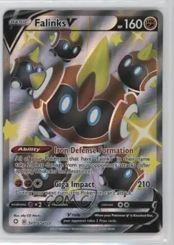 Shiny Full Art - Falinks V Pokemon Sword & Shield Shining Fates Vault #SV115 - Image 1