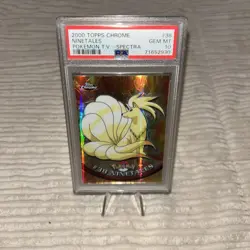 2000 Topps Chrome Pokemon Ninetales Spectra PSA 10 Low Pop - Image 1
