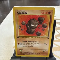 Pokemon Tcg Geodude 47/62 Fossil 1st Edition Regular Never Played, NM! - Image 1