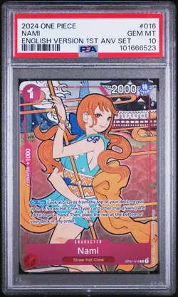 2024 ONE PIECE ENGLISH VERSION 1ST ANV SET #016 NAMI PSA 10 - Image 1