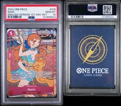2024 ONE PIECE ENGLISH VERSION 1ST ANV SET #016 NAMI PSA 10 - Image 3