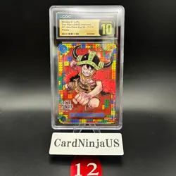 CGC PRISTINE 10 Luffy P-110 ONE PIECE Premium Card Collection ONE PIECE DAY 25 - Image 1