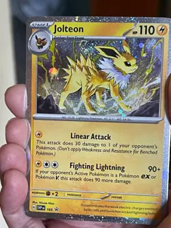 POKEMON JOLTEON SVP169 PROMO BLACK STAR HOLOFOIL COSMOS WITH SWIRL NM CARD PICS! - Image 1