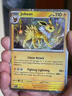 POKEMON JOLTEON SVP169 PROMO BLACK STAR HOLOFOIL COSMOS WITH SWIRL NM CARD PICS! - Image 2