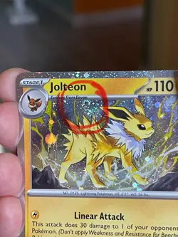 POKEMON JOLTEON SVP169 PROMO BLACK STAR HOLOFOIL COSMOS WITH SWIRL NM CARD PICS! - Image 3