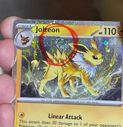 POKEMON JOLTEON SVP169 PROMO BLACK STAR HOLOFOIL COSMOS WITH SWIRL NM CARD PICS! - Image 4