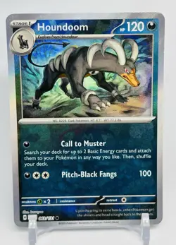 Houndoom (Master Ball Pattern) 063/131 Sv: Prismatic Evolutions Holo Pokemon Tcg - Image 1