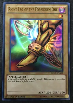 Yu-Gi-Oh #YGLD-ENA18 Right Leg of the Forbidden One 1st Edition Ultra Rare NM - Image 1