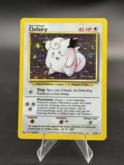 Clefairy - 5/102 - Base Set Unlimited 1999 - WOTC - Holo Rare - NM/LP - Pokemon - Image 1