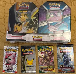 🔥Pokemon TCG V Heroes Bundle Tins: 2-Pack of Jolteon & Espeon & Plus More. 820650855658 - Image 1