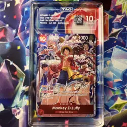 One Piece Day Dallas 2025 Monkey D. Luffy ST10-006 Promo Card TAG 10 Gem Mint - Image 1