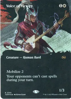 MTG: Tarkir: Dragonstorm: Foil Borderless Voice of Victory: LP Condition - Image 1