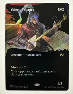 Voice of Victory Borderless Foil Tarkir Dragonstorm NM MTG Magic The Gathering - Image 1