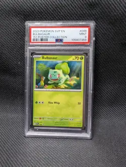 3X LOT Pokemon PSA 9 Bulbasaur Squirtle Charmander 151 Poster Collection Promo - Image 3