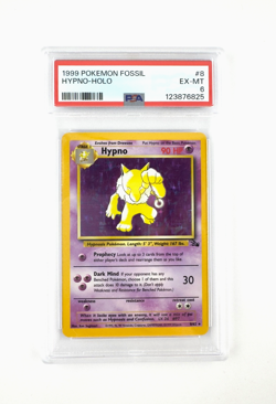 1999 POKEMON FOSSIL HYPNO HOLO 8/62 PSA 6 EX-MT - Image 1