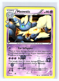 Meowstic RC15/RC32 Reverse Holo Pokemon Card - Radiant Collection (2016) - Image 1