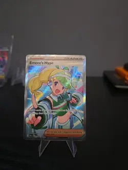 Pokemon TCG Emcee's Hype Ultra Rare Trainer Destined Rivals 220/182 - Image 1