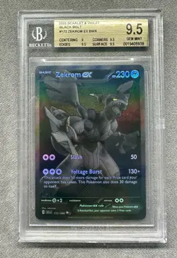 Zekrom EX 172/086 Black Bolt 2025 Beckett 9.5 (BGS 9.5) Gem Mint Pokemon Card - Image 1
