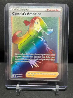 Cynthia's Ambition 178/172 Rainbow Secret Rare Pokemon 2022 Brilliant Stars NM - Image 1