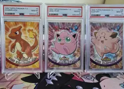 1999 Topps Pokemon T.V. Charmeleon, JigglyPuff & Clefairy Sequential Set psa 10 - Image 1