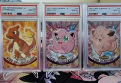 1999 Topps Pokemon T.V. Charmeleon, JigglyPuff & Clefairy Sequential Set psa 10 - Image 2
