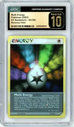 Pokemon Multi Energy #93 EX Sandstorm Reverse Holo CGC 10 Pristine 10 - Image 1