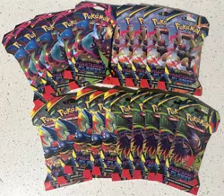 Pokemon TCG (Lot Of 20) Phantasmal Flames Sleeved Booster Packs Factory Sealed - Image 1