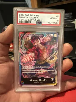 One Piece Monkey D. Luffy 2nd Anniversary Multicolor Leader Promo PSA 10 - Image 1