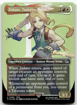 Zidane, Tantalus Thief (Borderless) #405 (Foil) (NM) Final Fantasy FIN Magic MTG - Image 1