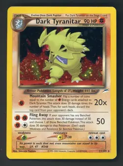Pokemon TCG Dark Tyranitar Neo Destiny Holo Rare Card 11/105 Unlimited - Image 1