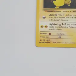 Lt. Surge’s Pikachu 81/132 Gym Heroes Common LP Pokemon TCG - Image 5