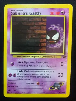 SABRINA'S GASTLY - 96/132 - GYM CHALLENGE - POKEMON CARD - LP - Image 1